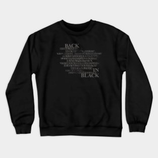 Back in Black Tracklist Crewneck Sweatshirt